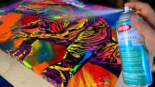 Varnish Your Art Paintings Like This || Krylon Archival Technique