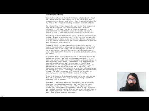 LibrePlanet 2022: Living in freedom with GNU Emacs