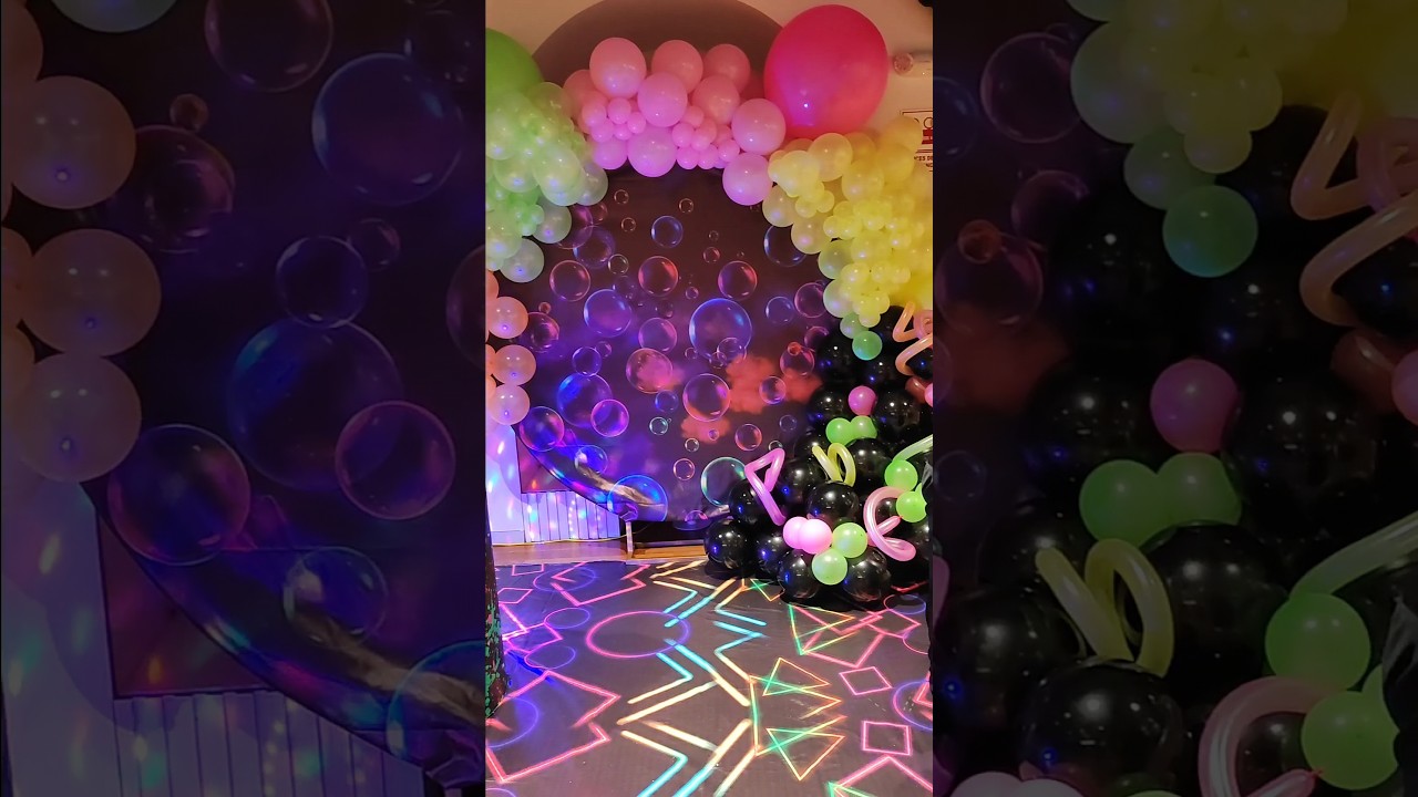 Decoración de Fiesta Neón | Somos Decollins | Lima - Perú 🪩🎊