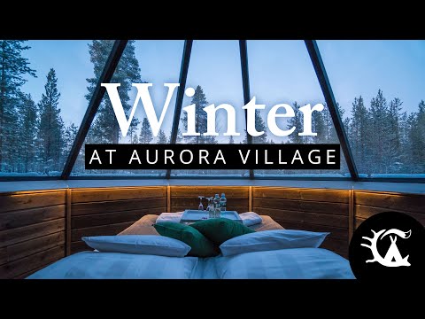 Winter at Aurora Village (Ivalo Lapland) 4K VIDEO