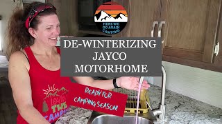 De-Winterizing our Jayco Redhawk motorhome.  SUPER EASY TO DO