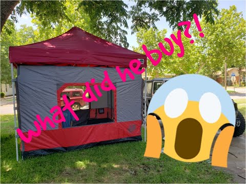 Husband buys me a Massive McMansion! - Ez-up Camping Tent Walkthrough