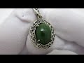 Відео огляд Срібні сережки з нефритом 397кн