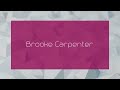 Brooke Carpenter Appearance