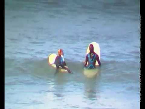 Biarritz Surfing Accident - Two Surfers Crash Together - Priority Mistake
