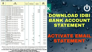 How to download statement in idbi bank ! IDBI Bank