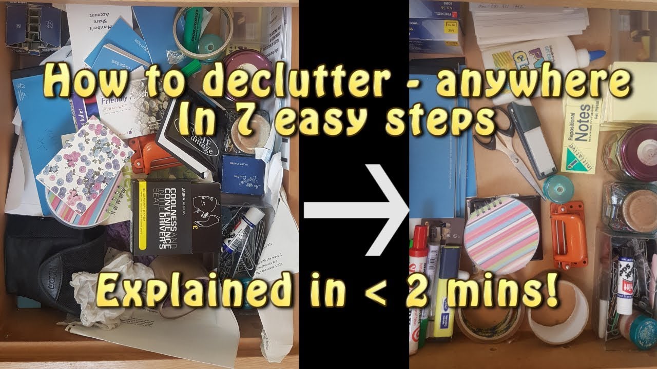 How to Declutter ¦ 7 Easy Steps in less than 2 mins