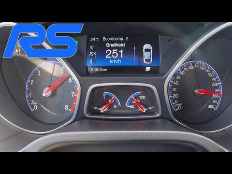 Ford Focus RS MK3 Acceleration Launch Control 0-251 km/h Autobahn Speed Test