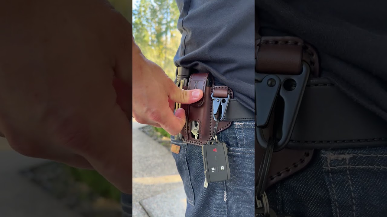 Everyday Carry Multitool Sheath - Fits Gerber MP400 + Streamlight Strion Flashlight - EDC Organizer