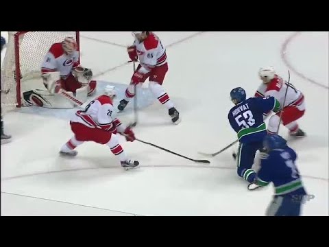 Horvat rips late GWG top-shelf past Lack