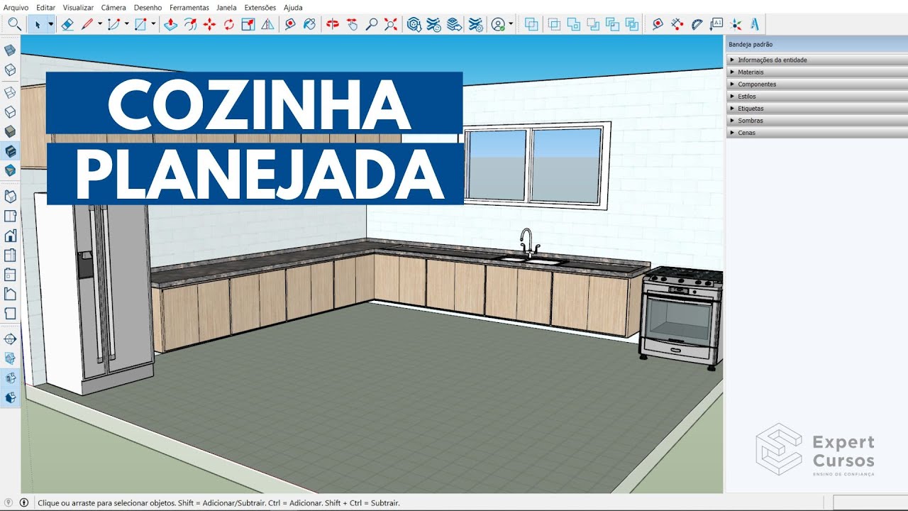 Aprenda a Modelar uma Cozinha Planejada no SketchUp