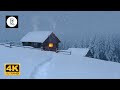 Snowstorm, Blizzard & Howling Winds | 10 Hours Relaxing Sounds for Sleep, Insomnia, Wooden Cabin 4K