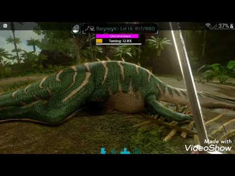 Ark Mobile Baryonyx Tame!!!