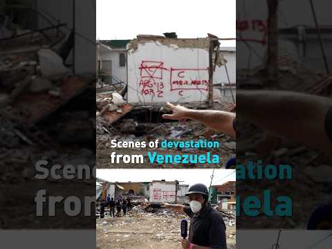 Scenes of destruction following twin earthquakes in Venezuela