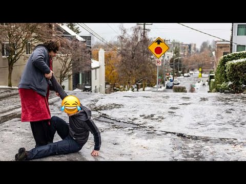 SEATTLE ICE STORM 2022 VIDEO COMPILATION ‼️😂😂😂‼️