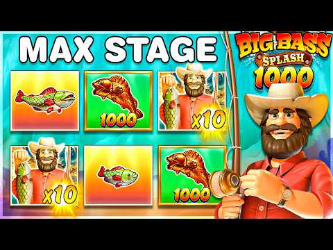 MAX 10X STAGE On BIG BASS SPLASH 1000 SLOT!!