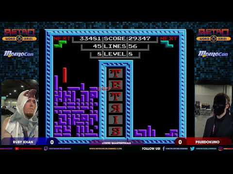 Ruby Khan vs PseudoKuno (Losers Quarterfinals) - Tetris (NES - Tengen) - Momocon 2024
