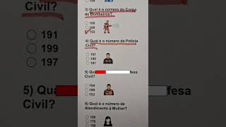 🚨 Quiz números de emergência ☎️