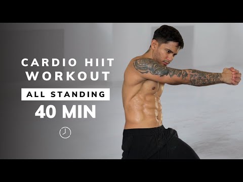40 Min ALL STANDING CARDIO HIIT - Cardio Workout At Home (No Equipment + No Repeats)