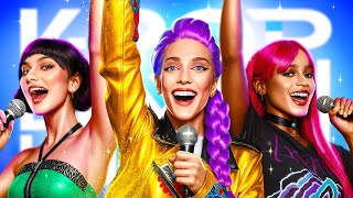 K-Pop Охотницы на Демонов: от Нердов до популярных звезд Хантрикс!