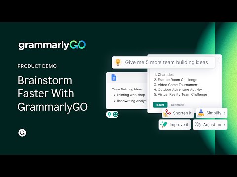 GrammarlyGO: Revolutionize Your Writing | Screencast Product Video | Grammarly