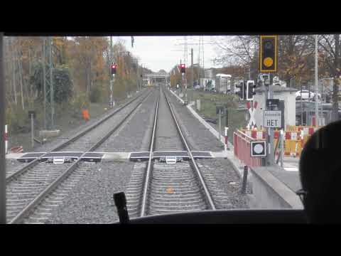 Führerstandsmitfahrt hinter der Scheibe im Integral als S28 von Kaarster See nach Mettmann-Stadtwald
