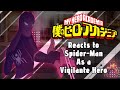 MHA Reacts To Spider Man As A Vigilante Hero Gacha React MHA