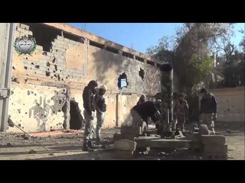 استهداف تجمع لقوات النظام بمدفع بي10 من قبل تجمع مجاهدي القعقاع لواء جند الرحمن في حي الجبيلة في مدينة دير الزور