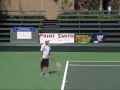Brian Battistone's Unique Racquet and Serve (Hi-Q)