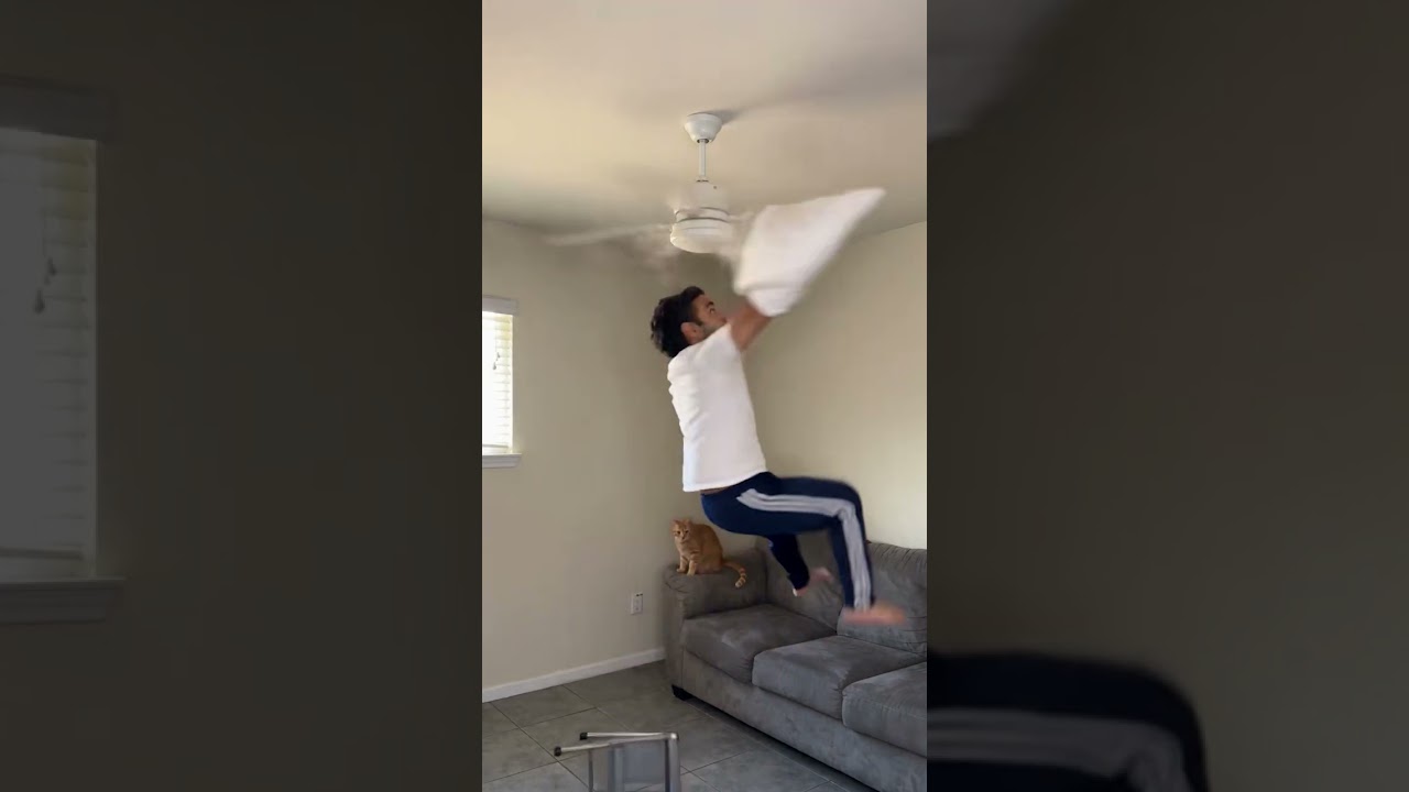 Tried the Pillowcase Hack to Clean My Ceiling Fan 💀