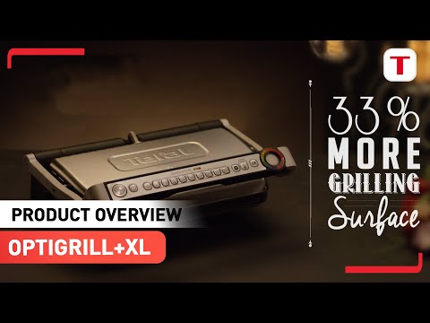 Elektrinis grilis Tefal OptiGrill+ XL juodas (GC722834) video