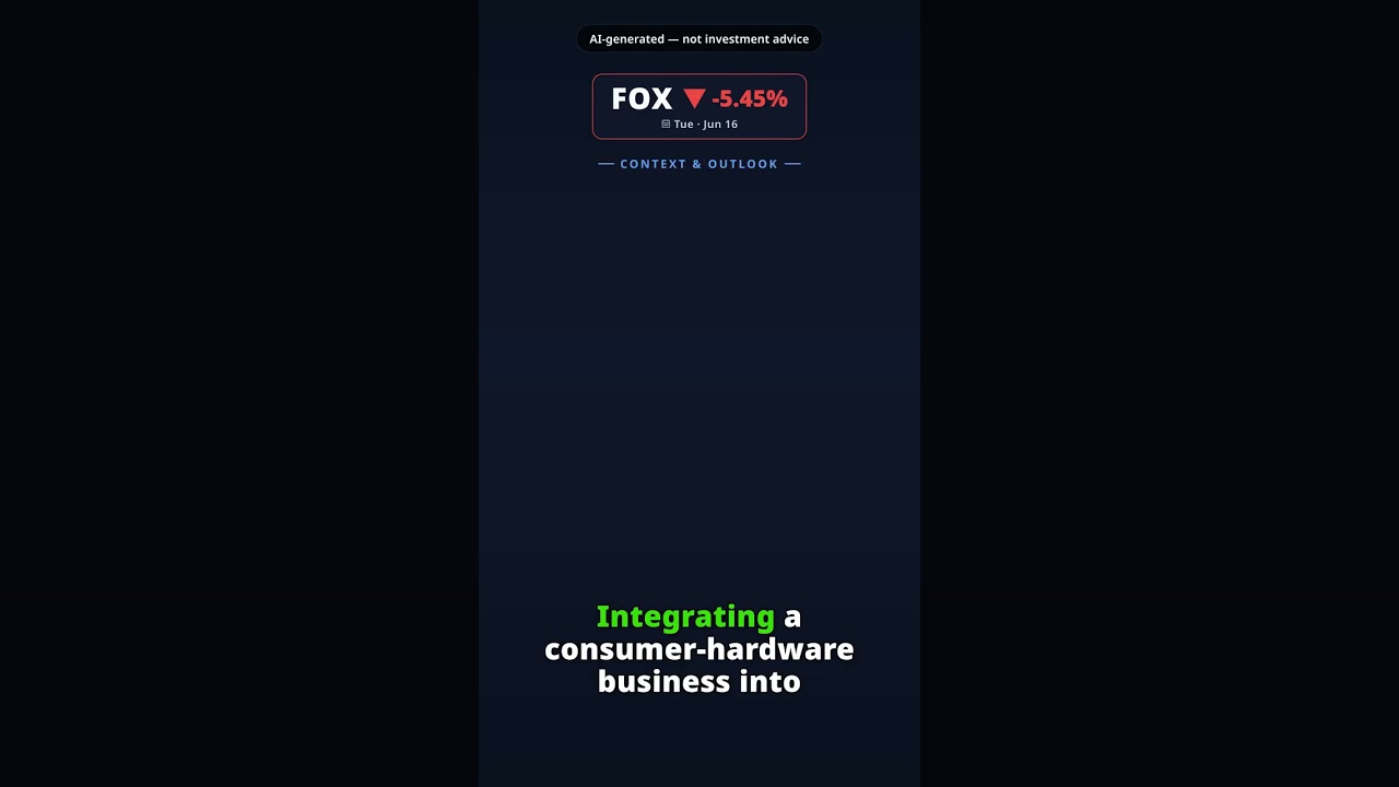 Why Is Fox Stock Falling Today? FOX -5.45% (Jun 16) — Roku Acquisition Concerns