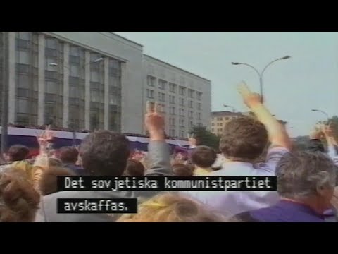 Russian Revolution 1991 "August Coup" 22 August 1991 Russian Anthem Played at White House, Moscow