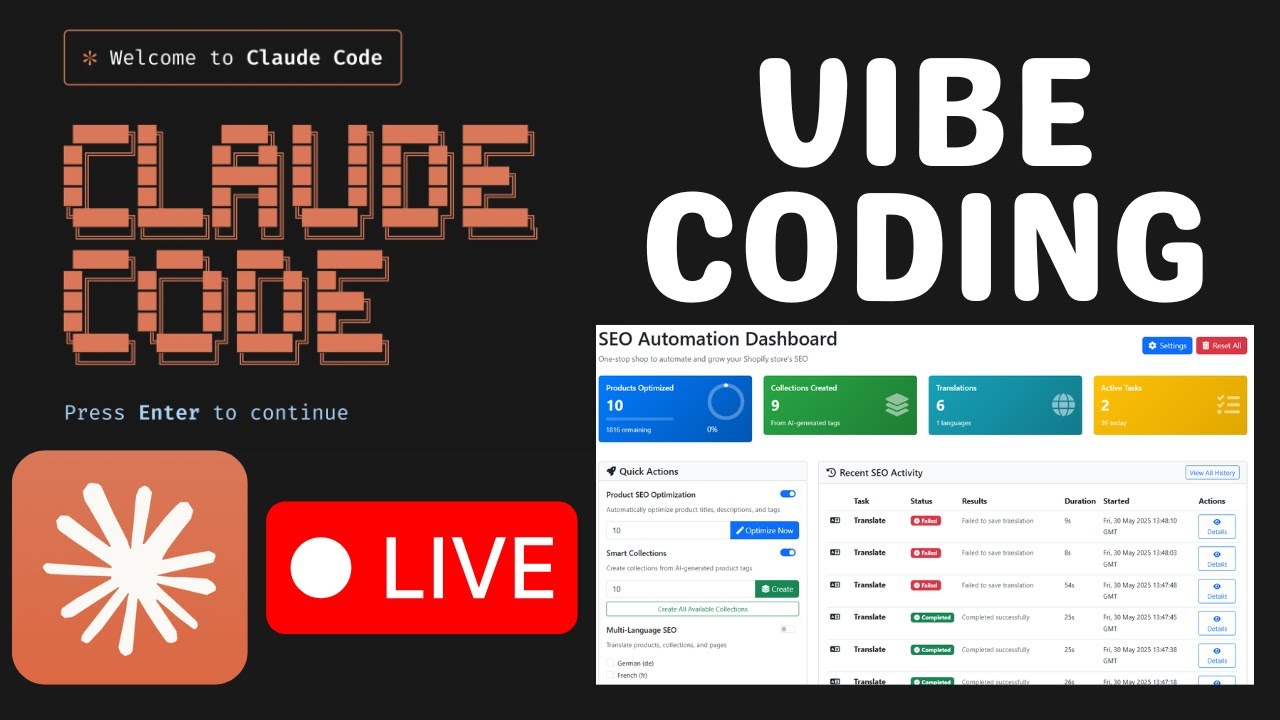 Vibe Coding an AI App Live With Claude Code Opus 4