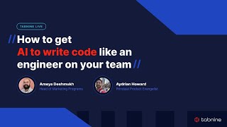 Download the video "[Tabnine Live] How to get AI to write code like an engineer on your team"