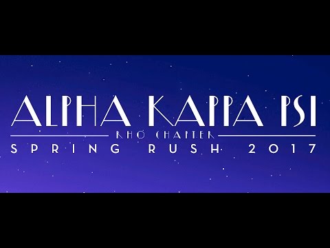 Someone In The Crowd | UW Alpha Kappa Psi Spring Rush 2017 Video