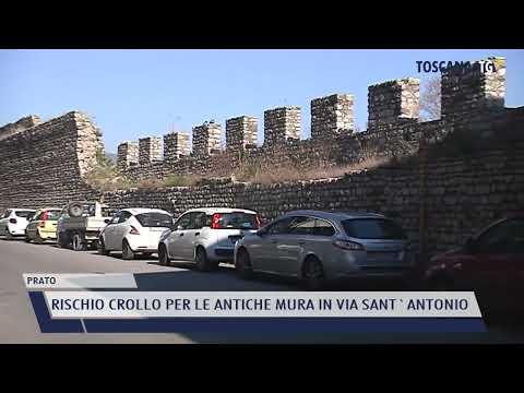 2022-03-15 PRATO - RISCHIO CROLLO PER LE ANTICHE MURA IN VIA SANT'ANTONIO