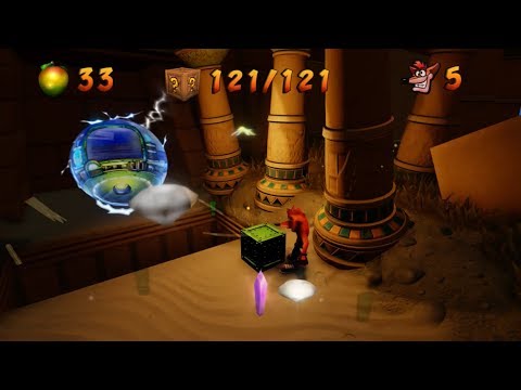Crash bandicoot 3 : Bug lite level 25 ALL BOXES/GEMS