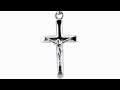 Men's Sterling Silver Crucifix Necklace