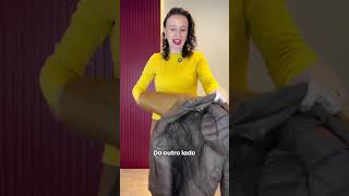 Vídeo Jaqueta de Pluma Bicolor Dupla Face Cioccolato Alpelo