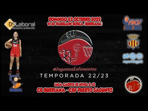 Videohighlights Cb Burriana - Cadete Dsl Laboral CBF Puerto Sagunto (LIGA  IR NIVEL 2 J2 22-23)