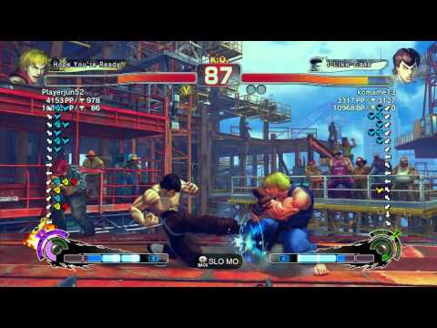 SSF4 AE 2012: Playerjun52 (Ken) vs komame13 (Fei Long) - Xbox Live Ranked Match