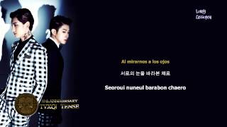 LOVE AGAIN   TVXQ SUB ESP + ROM + HAN