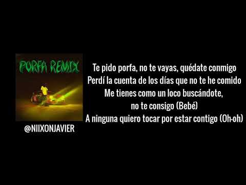 Porfa Remix (Letra/Lyrics) Feid Ft. Justin Quiles, J Balvin, Nicky Jam, Maluma y Sech