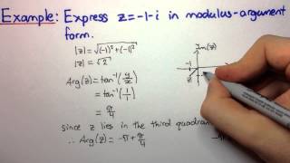 Complex Numbers - Changing to Modulus-Argument Form