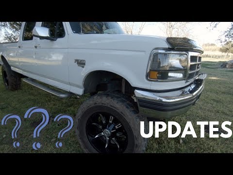 Update on my 1997 ford crew cab f350 obs mods new turbo back straightpipe and more!
