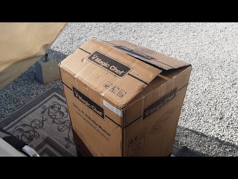 Unboxing a Magic Chef 0.9 portable washer