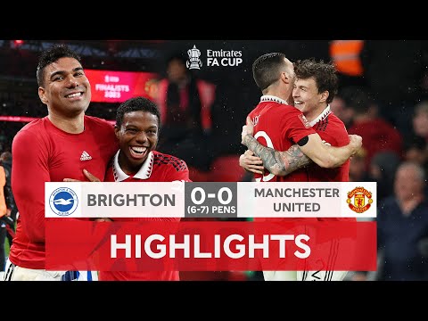 Lindelöf Sets Up All Manchester Final | Brighton 0-0 (6-7) Manchester United | Emirates FA Cup 22-23