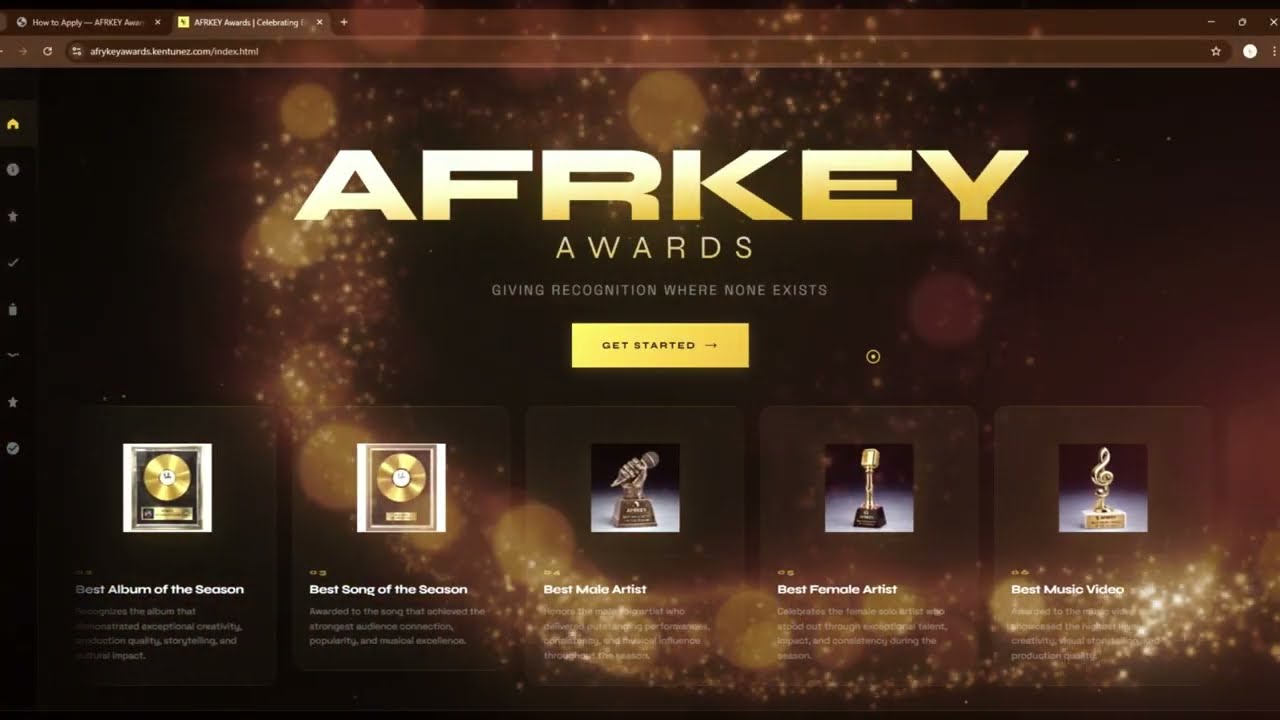 AFRKEY Awards Application Tutorial