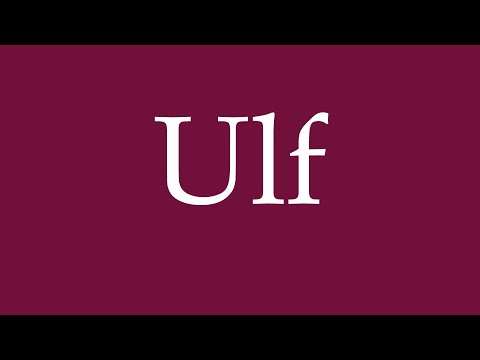 How to Pronounce ''Ulf'' Correctly in German
